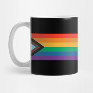 Progress Pride Flag: Retro Horizontal Stripes Mug